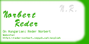 norbert reder business card